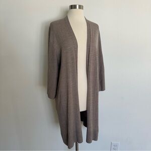 Eileen Fisher Wool Silk Cashmere Cardigan Sweater Made In ITALY Sz S